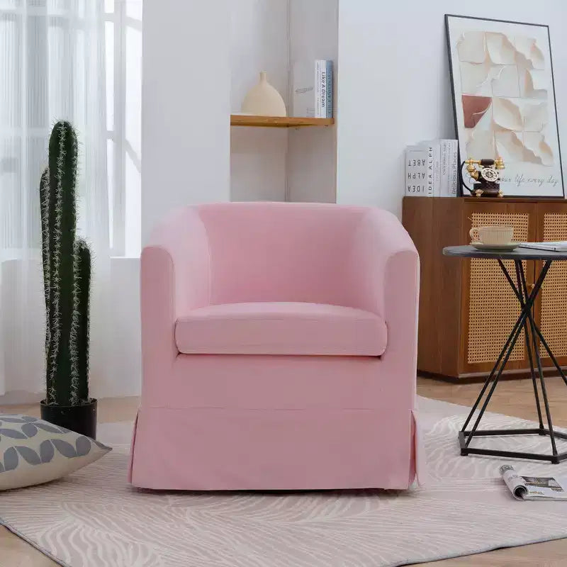 Sillón moderno de 27.36 de ancho con giro, sillón decorativo cómodo y suave con base gruesa, silla para sala de estar o dormitorio.