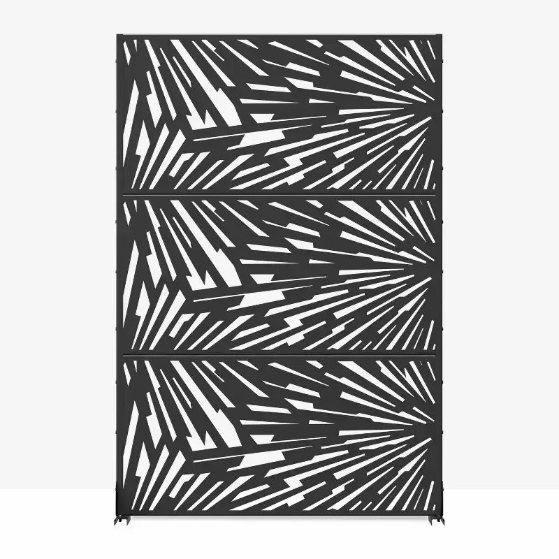 Pantalla de panel de privacidad natural negra para exterior de 72x47, divisor plegable natural para patio trasero y jardín