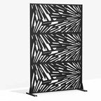 Pantalla de panel de privacidad natural negra para exterior de 72x47, divisor plegable natural para patio trasero y jardín