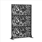 Pantalla de panel de privacidad natural negra para exterior de 72x47, divisor plegable natural para patio trasero y jardín