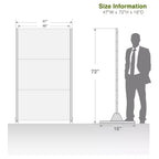 Pantalla de panel de privacidad natural negra para exterior de 72x47, divisor plegable natural para patio trasero y jardín