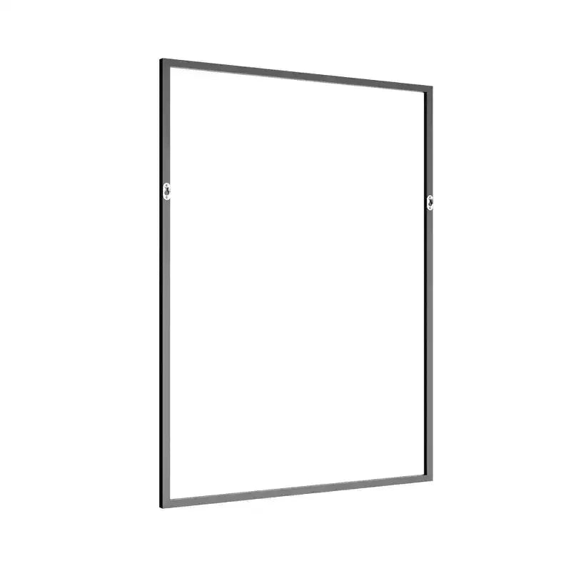 Espejo colgante rectangular de ángulo recto con borde delgado de aluminio de doble cara, 35,83x24,02x0,59 pulgadas, negro