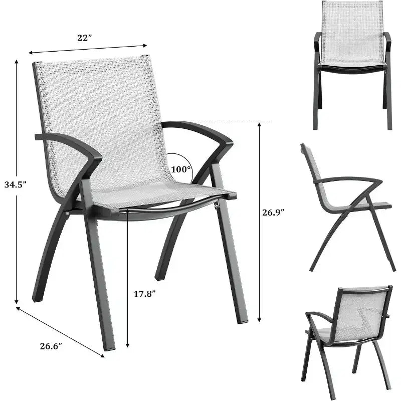 Mesa de comedor grande y larga para exteriores de 70.9 pulgadas para 6-8 personas, mesa de patio de aluminio a prueba de agua con parte superior de listones y orificio para sombrilla para patio trasero/jardín/césped