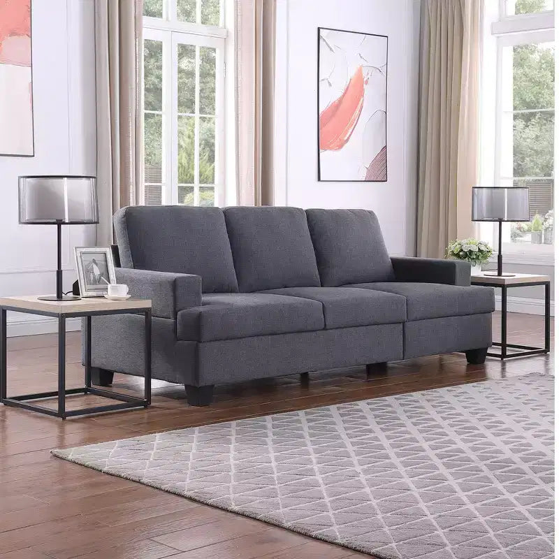 Mesa auxiliar cuadrada moderna de 17.7" de metal y madera