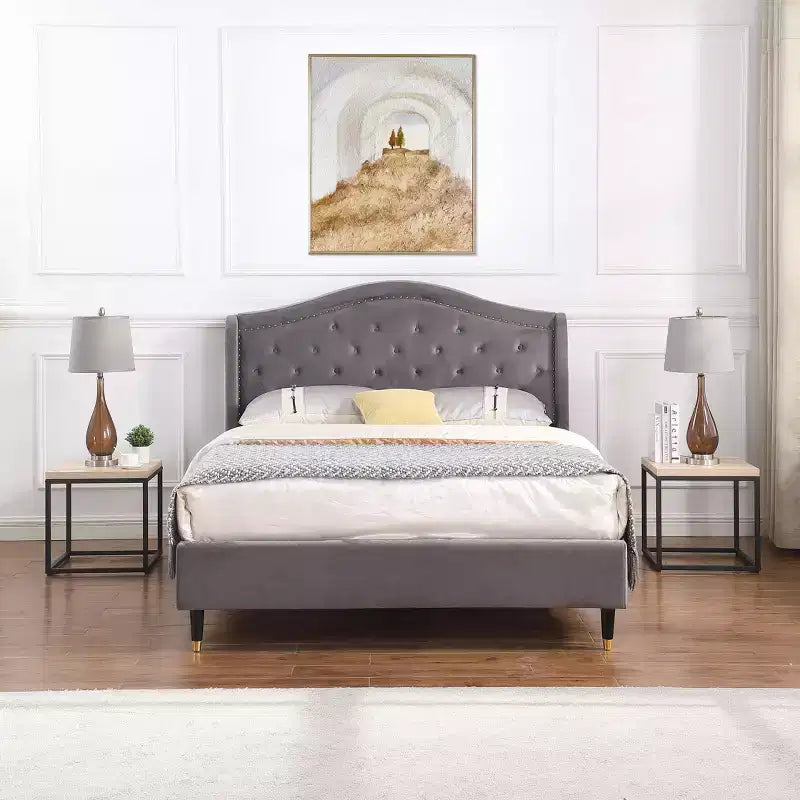 Mesa auxiliar cuadrada moderna de 17.7" de metal y madera