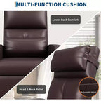 Sillón reclinable eléctrico ergonómico - Funciones de masaje y calor, reclinable eléctrico ajustable, sofá individual de cuero PU acolchado (uso en sala de estar)