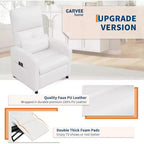 Sillón reclinable eléctrico ergonómico - Funciones de masaje y calor, reclinable eléctrico ajustable, sofá individual de cuero PU acolchado (uso en sala de estar)