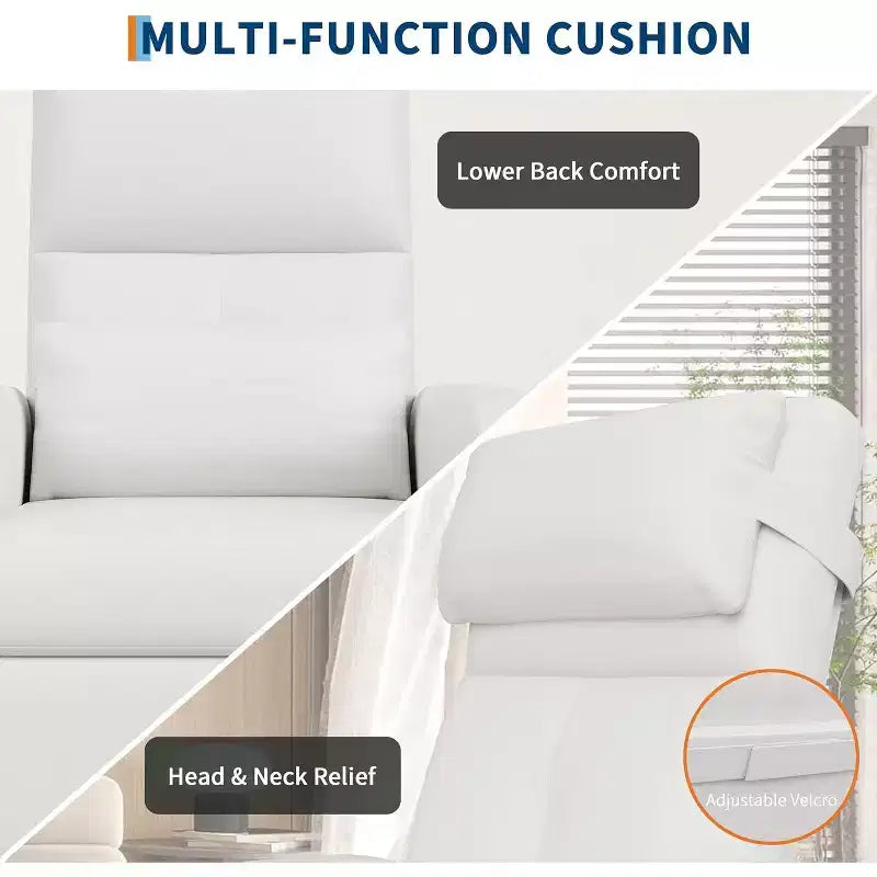 Sillón reclinable eléctrico ergonómico - Funciones de masaje y calor, reclinable eléctrico ajustable, sofá individual de cuero PU acolchado (uso en sala de estar)