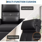 Sillón reclinable eléctrico ergonómico - Funciones de masaje y calor, reclinable eléctrico ajustable, sofá individual de cuero PU acolchado (uso en sala de estar)