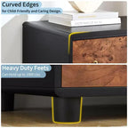 Cómoda de 5 cajones para dormitorio, cómoda de madera de 46 pulgadas de alto con tiradores de metal, mueble de TV resistente para sala de estar, organizador de almacenamiento para armario