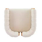 Sillas de comedor modernas y elegantes de bouclé con patas de madera, sillas auxiliares para salas de estar, sillas elegantes para cocina o comedor