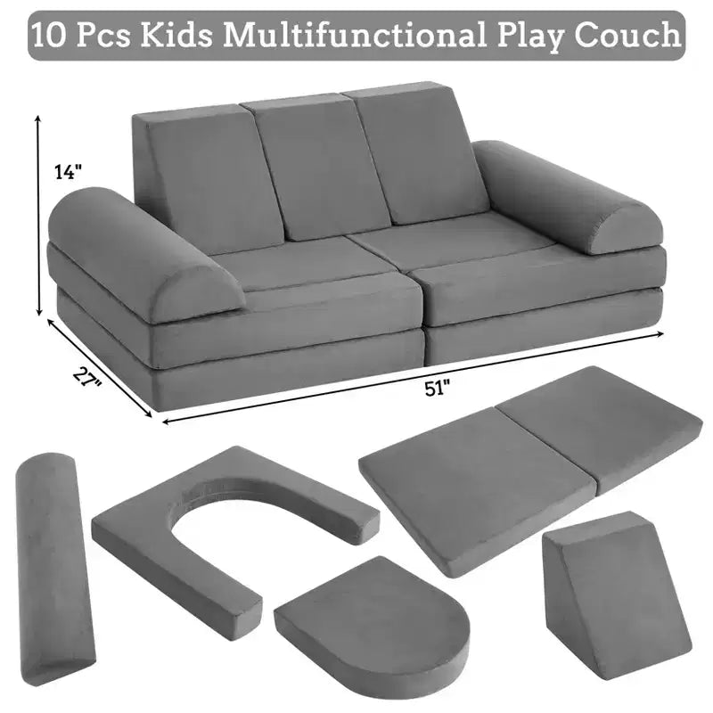 Sofá infantil de espuma suave, sofá para niños, piscina de bolas para niños y niñas, para dormitorio, sala de juegos,