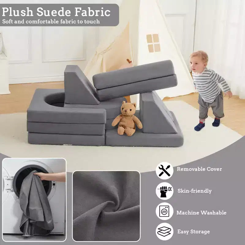 Sofá infantil de espuma suave, sofá para niños, piscina de bolas para niños y niñas, para dormitorio, sala de juegos,