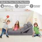 Sofá infantil de espuma suave, sofá para niños, piscina de bolas para niños y niñas, para dormitorio, sala de juegos,