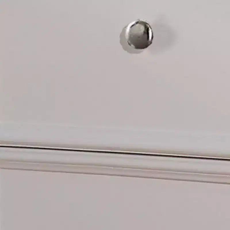Mesita de Noche de Madera y Metal con 2 Cajones, Blanca