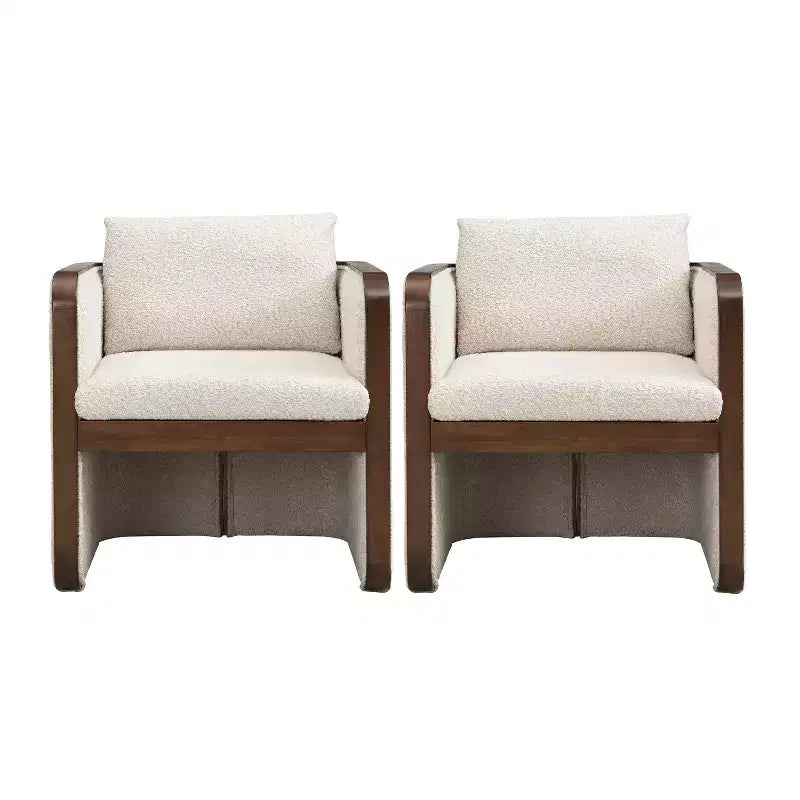 Sillas de comedor tapizadas Shan de madera de caucho moderna