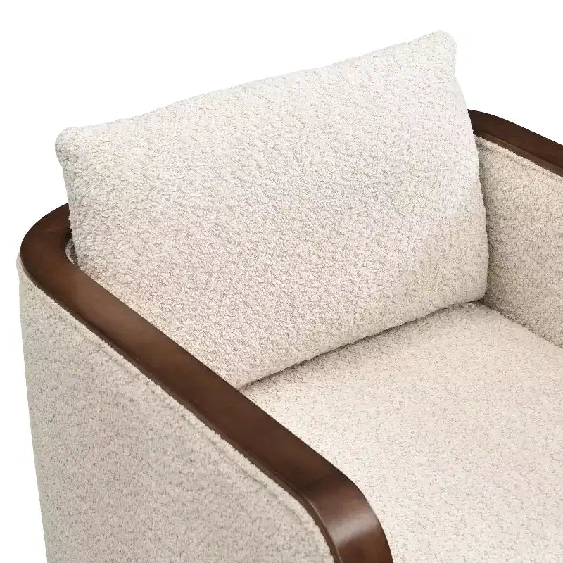 Sillas de comedor tapizadas Shan de madera de caucho moderna