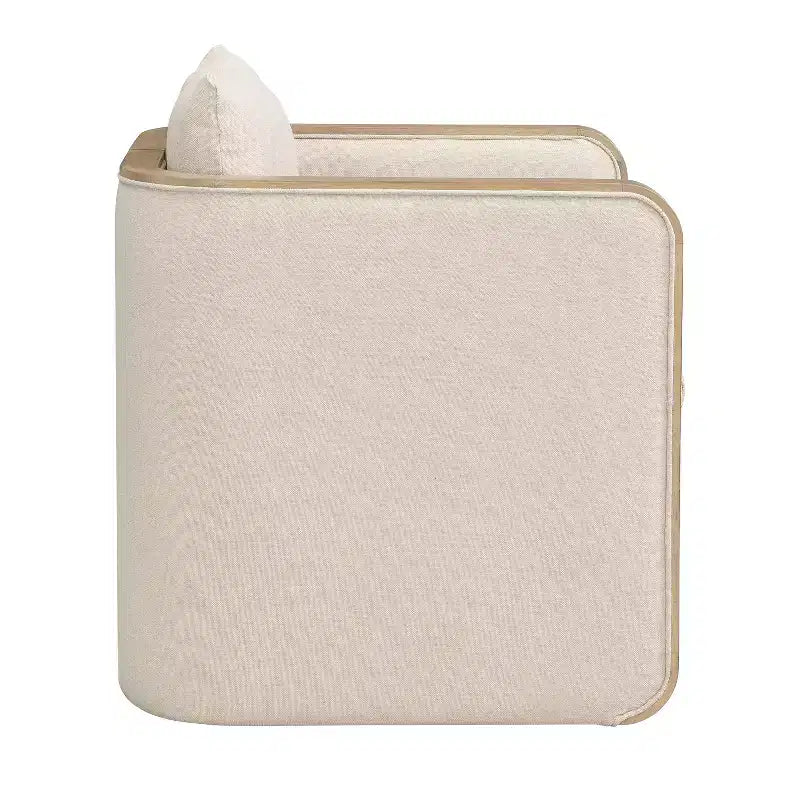 Sillas de comedor tapizadas Shan de madera de caucho moderna