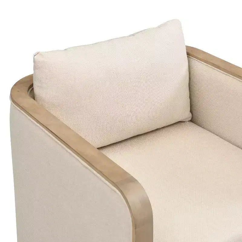 Sillas de comedor tapizadas Shan de madera de caucho moderna