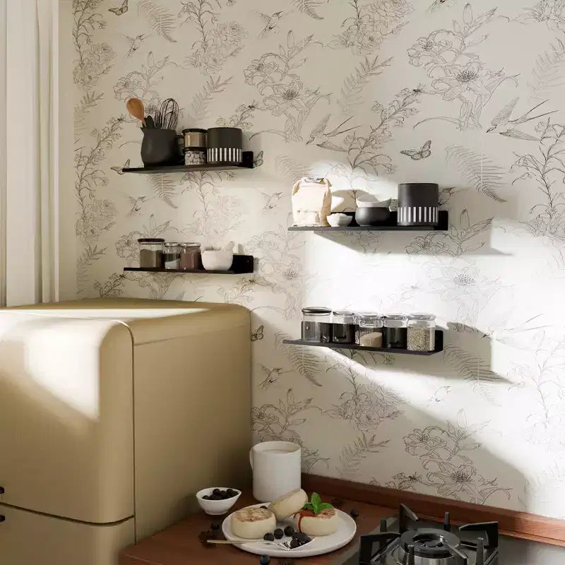 Estantes de pared flotantes de metal para baño, cocina, sala de estar