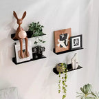 Estantes de pared flotantes de metal para baño, cocina, sala de estar