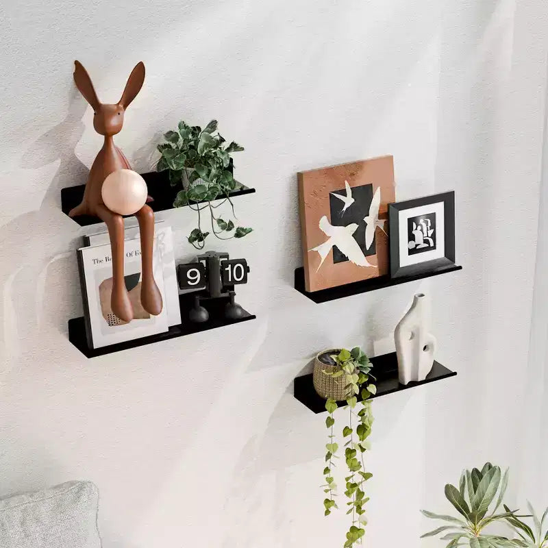 Estantes de pared flotantes de metal para baño, cocina, sala de estar