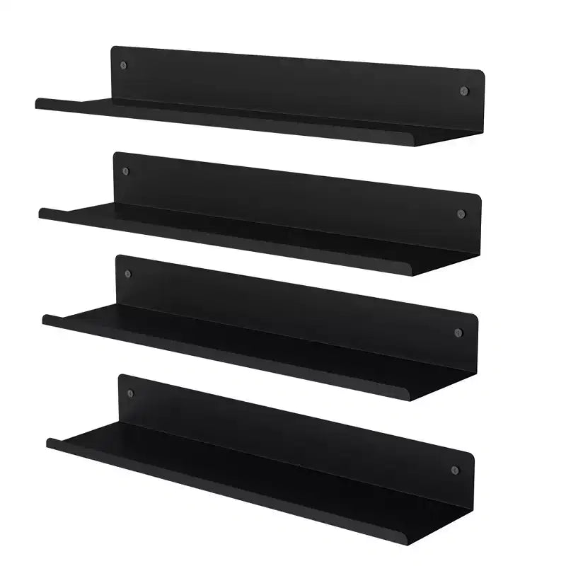 Estantes de pared flotantes de metal para baño, cocina, sala de estar