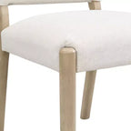 Mesa de comedor moderna con sillas tapizadas de madera de caucho