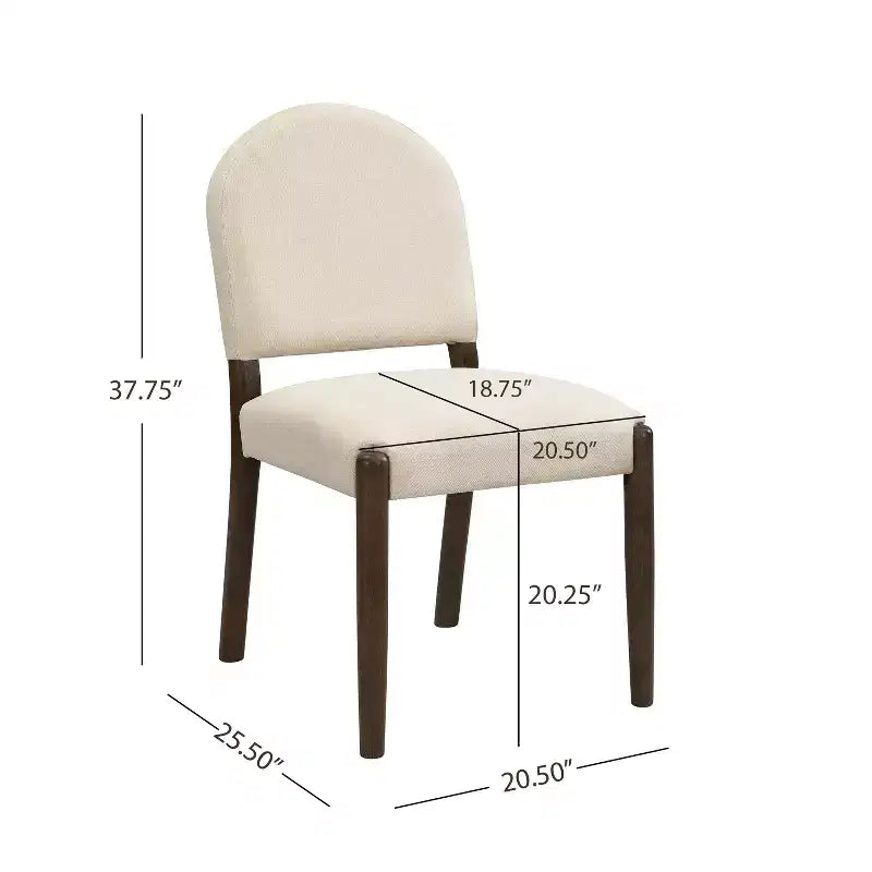 Mesa de comedor moderna con sillas tapizadas de madera de caucho