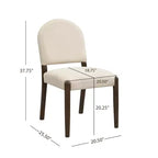 Mesa de comedor moderna con sillas tapizadas de madera de caucho