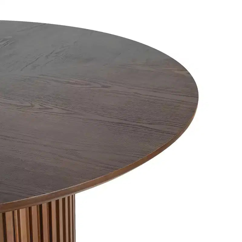 Mesa de comedor moderna con sillas tapizadas de madera de caucho