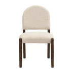 Mesa de comedor moderna con sillas tapizadas de madera de caucho