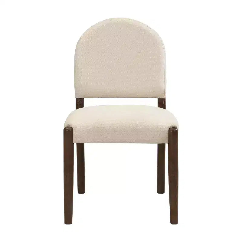 Mesa de comedor moderna con sillas tapizadas de madera de caucho