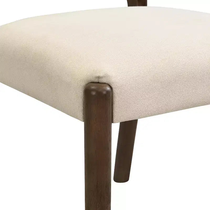 Mesa de comedor moderna con sillas tapizadas de madera de caucho