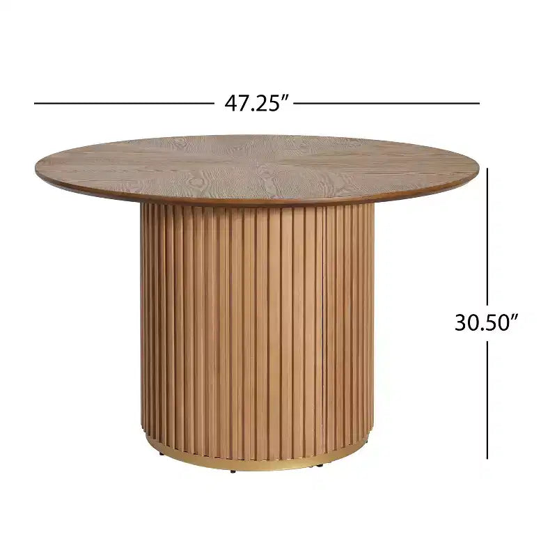 Mesa de comedor moderna con sillas tapizadas de madera de caucho