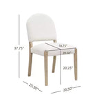 Mesa de comedor moderna con sillas tapizadas de madera de caucho