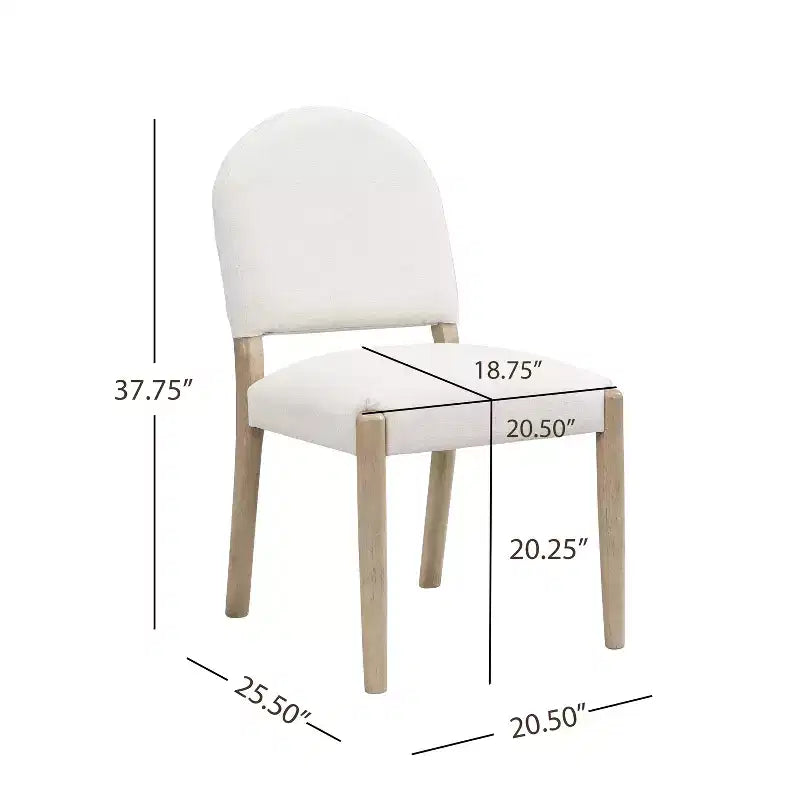 Mesa de comedor moderna con sillas tapizadas de madera de caucho