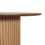 Mesa de comedor moderna con sillas tapizadas de madera de caucho