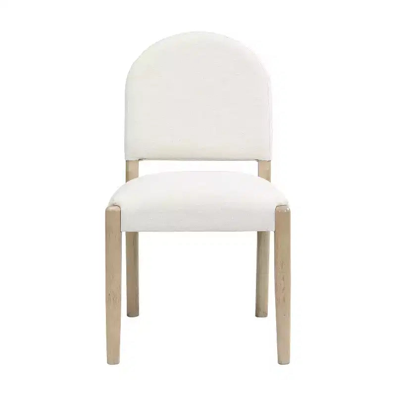 Mesa de comedor moderna con sillas tapizadas de madera de caucho