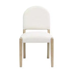 Mesa de comedor moderna con sillas tapizadas de madera de caucho