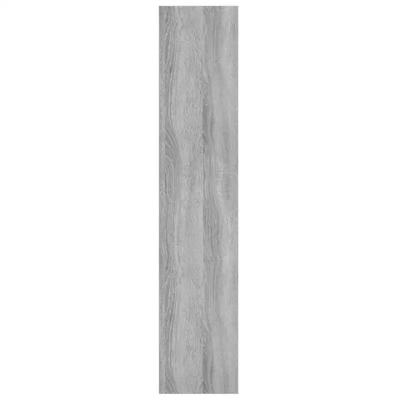 Estante de pared de hormigón gris de madera técnica, mediano, montado en la pared