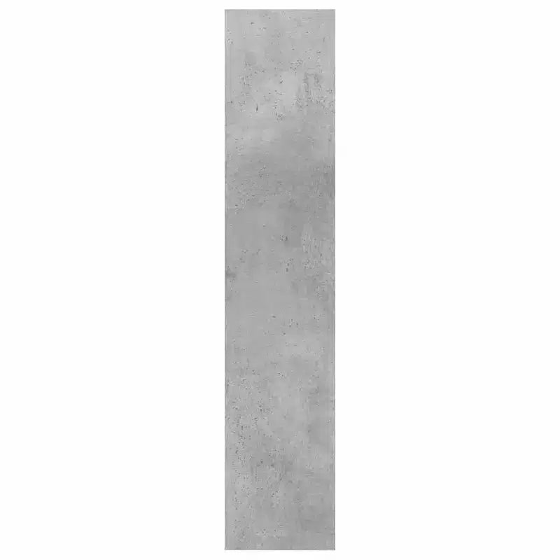 Estante de pared de hormigón gris de madera técnica, mediano, montado en la pared