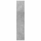 Estante de pared de hormigón gris de madera técnica, mediano, montado en la pared