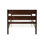 Base de cama individual con cabecero de listones horizontales, sin necesidad de somier, cama de madera para dormitorio infantil