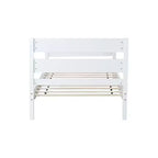 Base de cama individual con cabecero de listones horizontales, sin necesidad de somier, cama de madera para dormitorio infantil
