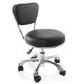 Saloniture Rolling Hydraulic Salon Stool with Backrest - Adjustable Swivel Chair for Spa or Medical Office