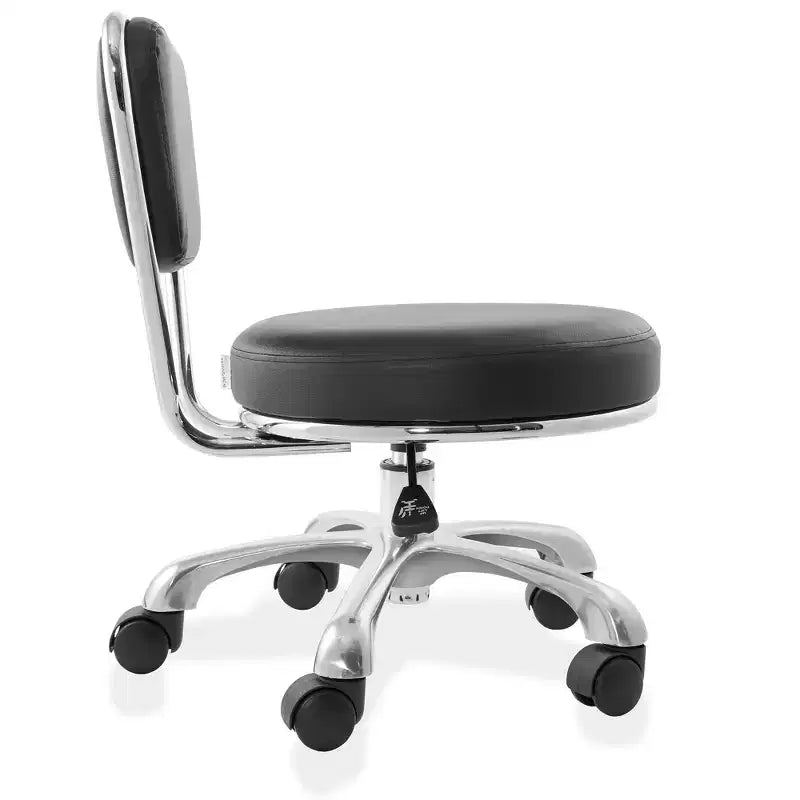 Taburete hidráulico giratorio para salón con respaldo - Silla giratoria ajustable para spa u oficina médica