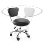 Taburete hidráulico giratorio para salón con respaldo - Silla giratoria ajustable para spa u oficina médica